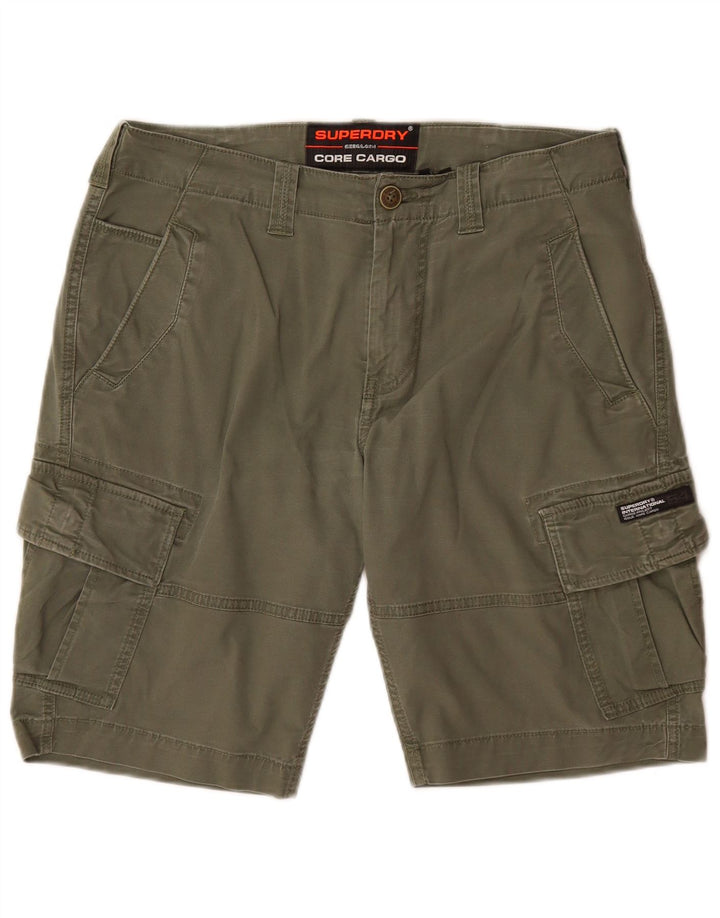 Superdry muške kargo kratke hlače W32, srednji kaki pamuk
