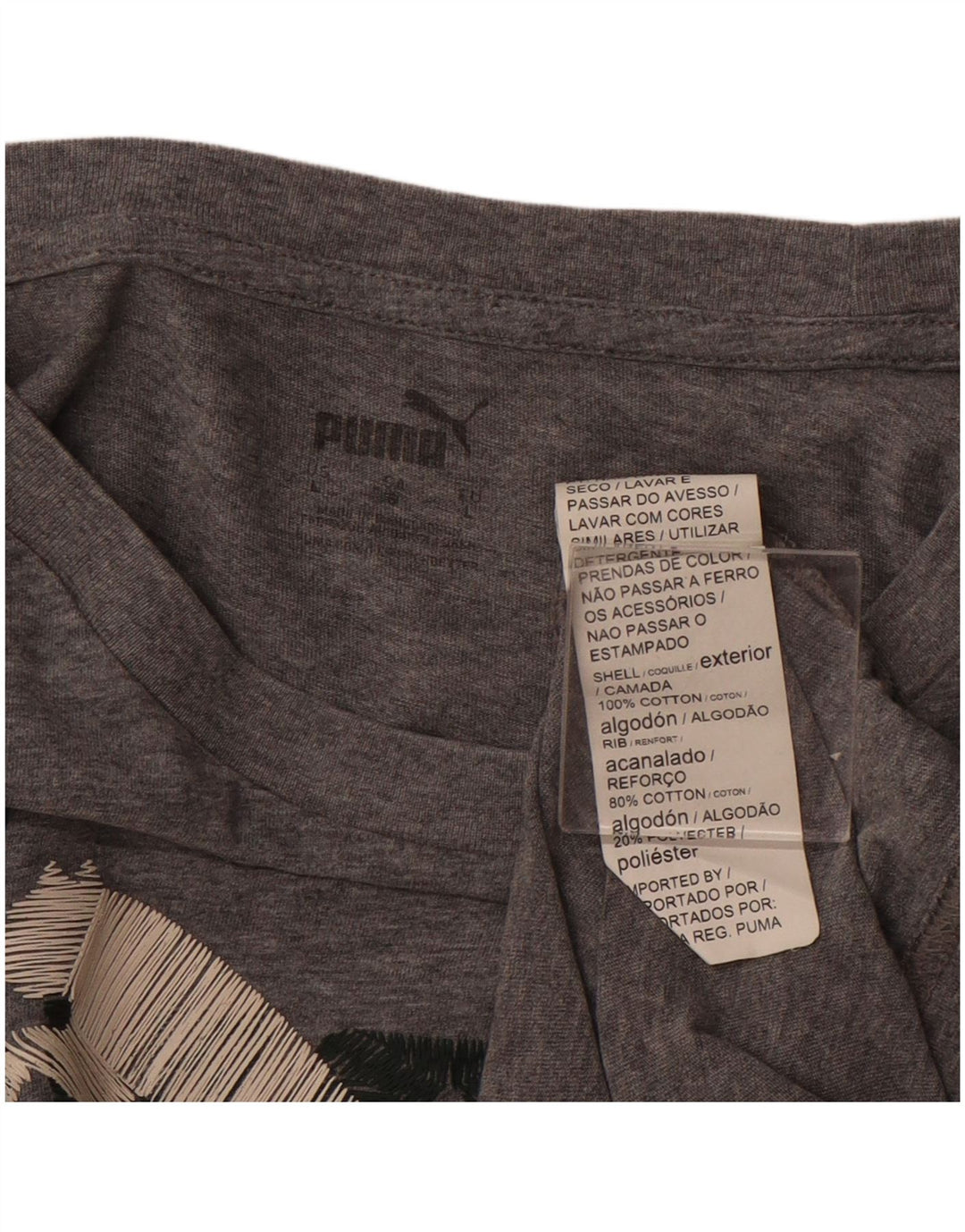 PUMA Ženska majica kratkih rukava s grafičkim motivima UK 16 Large Grey Cotton