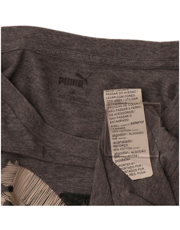 PUMA Ženska majica kratkih rukava s grafičkim motivima UK 16 Large Grey Cotton