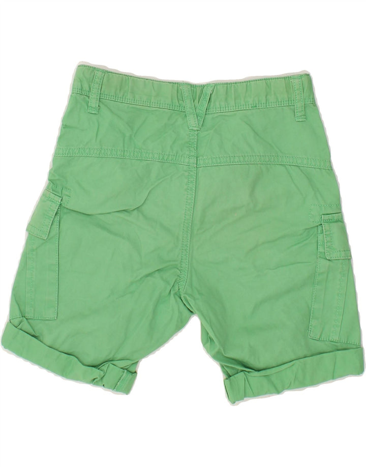 BENETTON Boys Cargo Shorts 7-8 Years Medium W26 Green Cotton Vintage Benetton and Second-Hand Benetton from Messina Hembry 