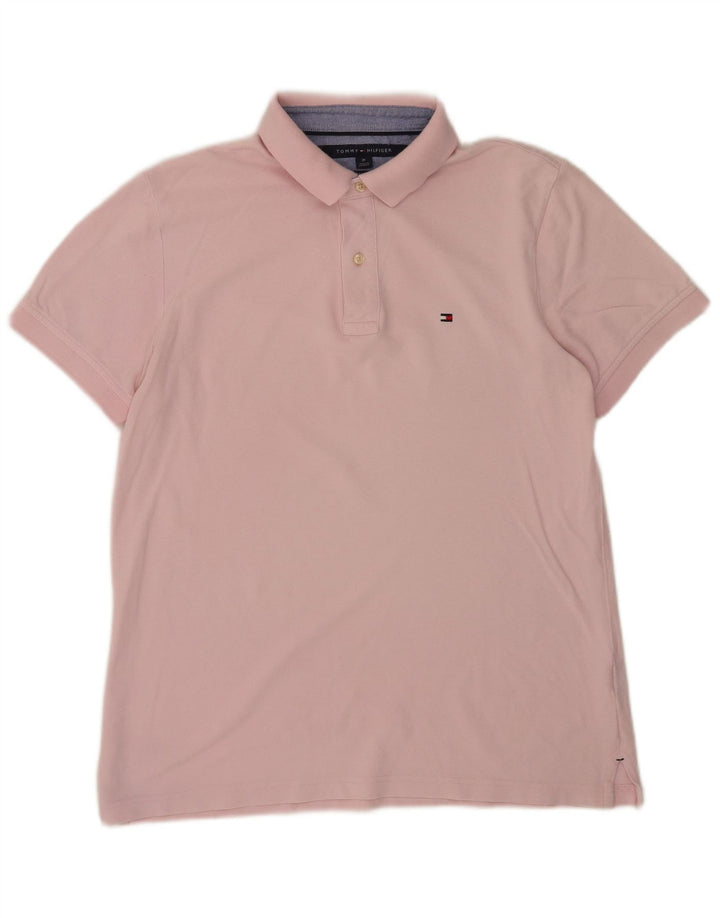 Tommy Hilfiger muška polo majica prilagođenog kroja srednje ružičasta