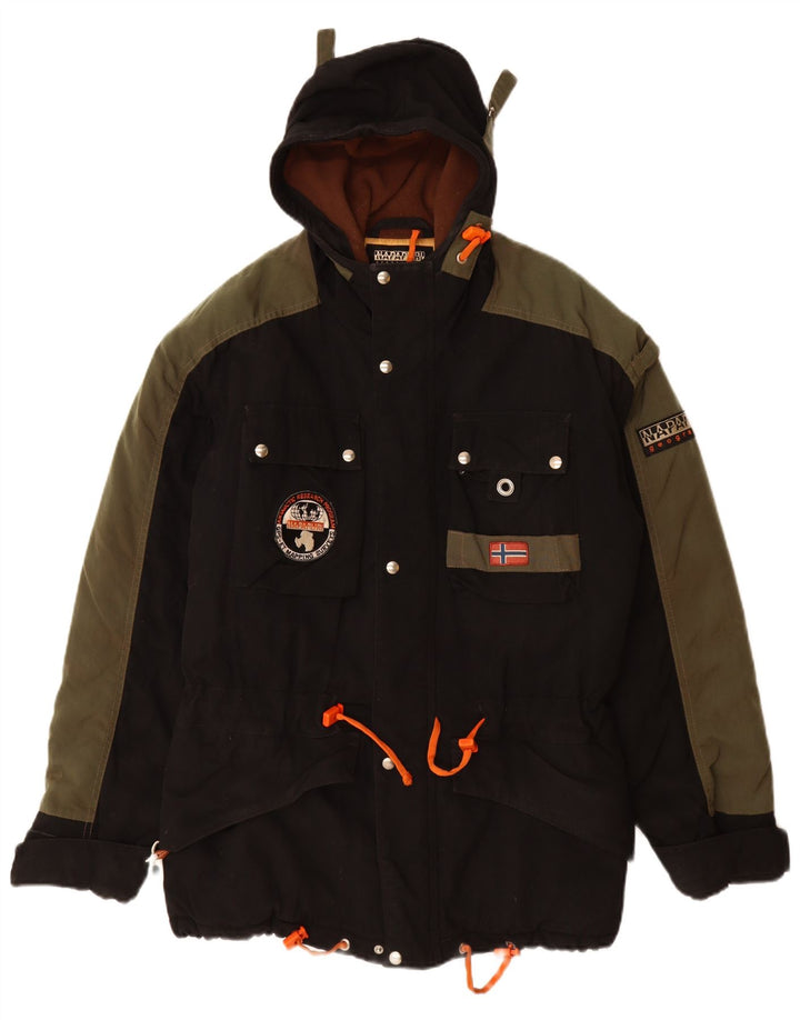 NAPAPIJRI muška vjetrovka s kapuljačom UK 38 srednje crna poliamidna