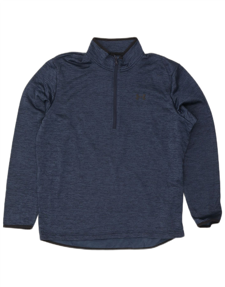 Under Armour muški pulover s izrezom na patentni zatvarač Gornji dio trenirke veliki mornarsko plavi s pjegama