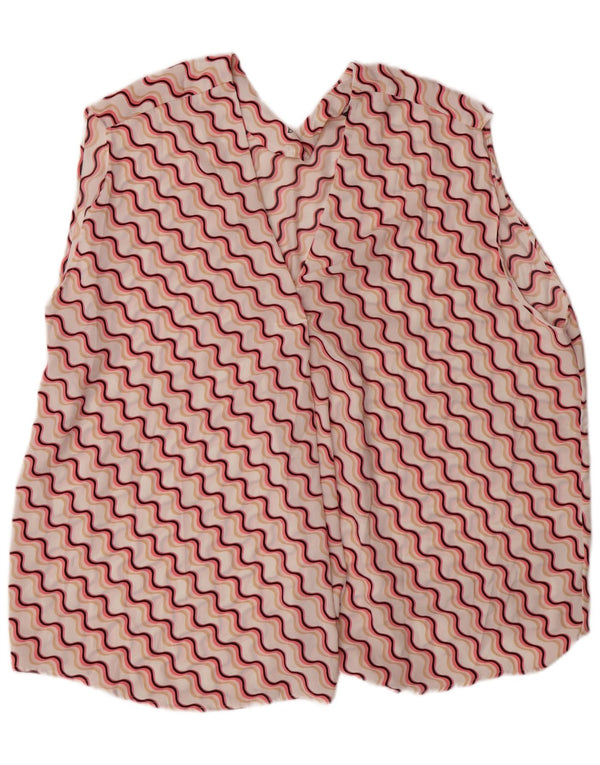 MARKS & SPENCER Ženska majica bez rukava UK 24 4XL Pink Chevron