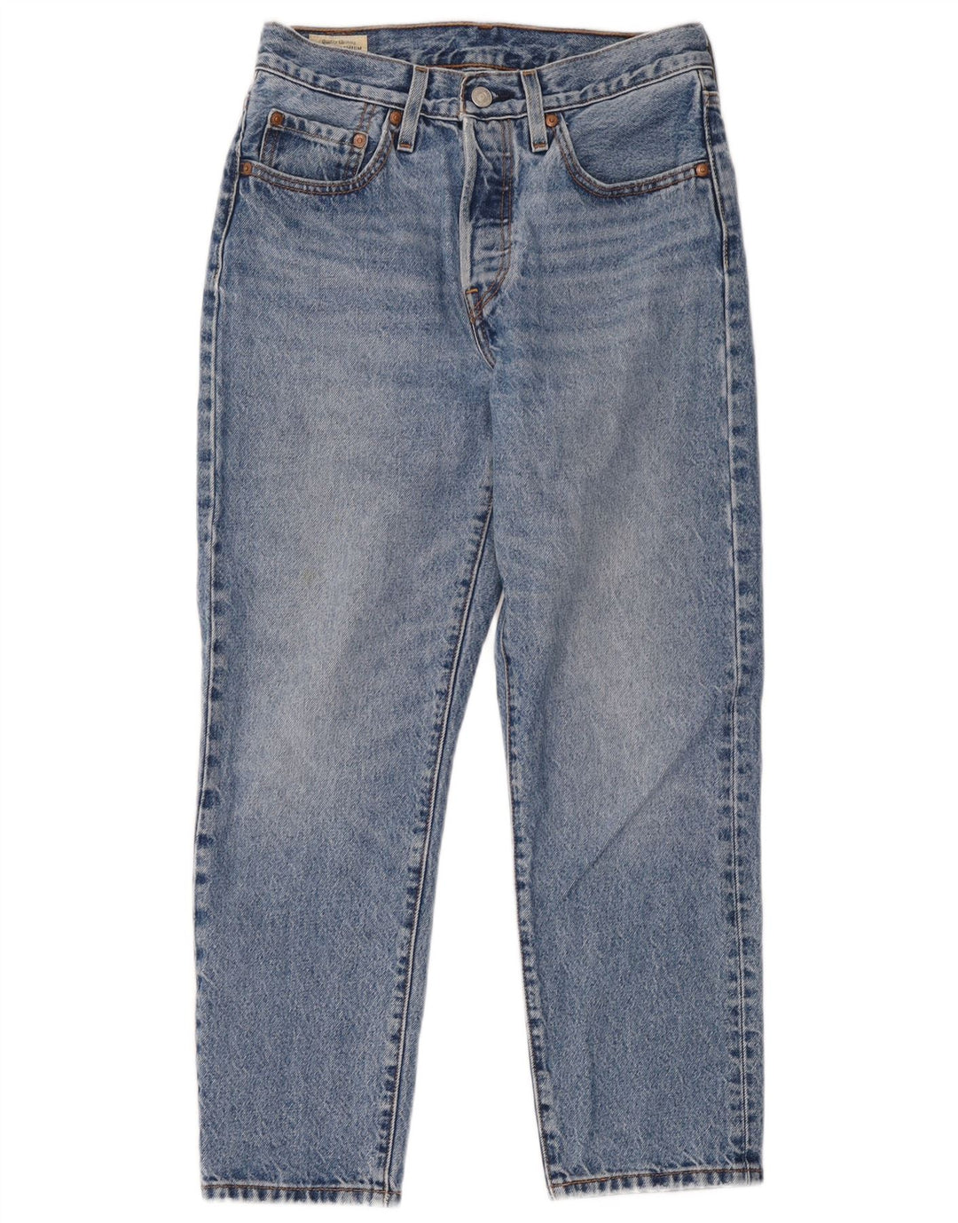 Levi's ženske 501 ravne traperice W26 L26 plavi pamuk