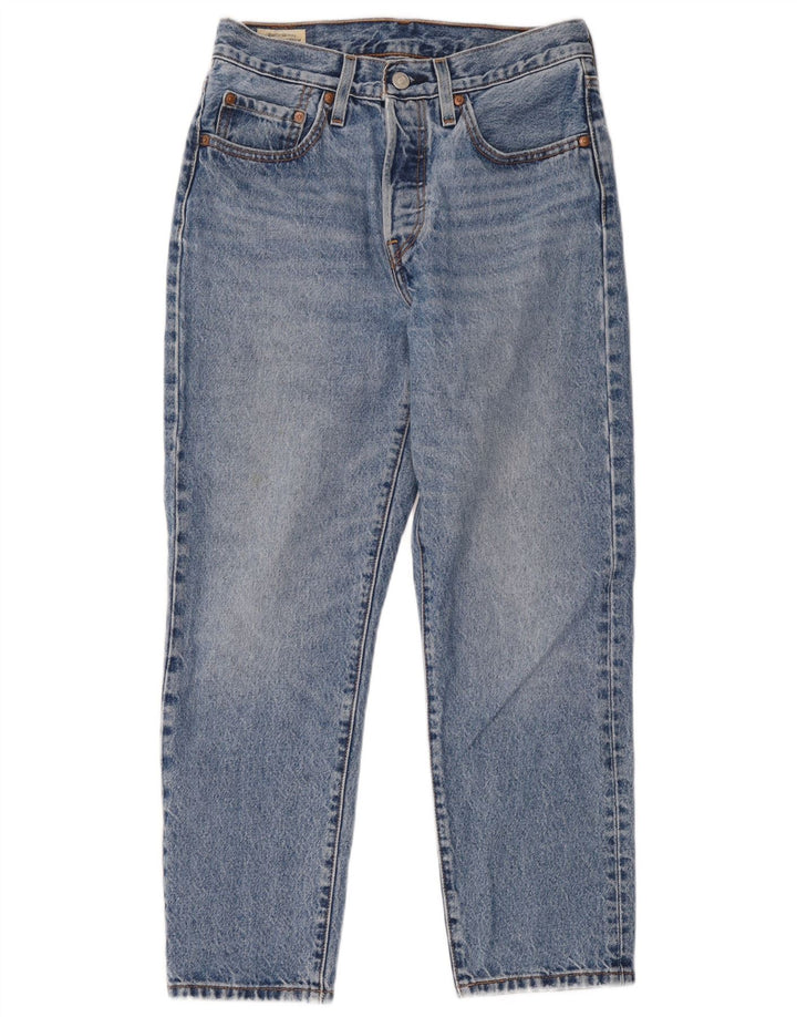 Levi's ženske 501 ravne traperice W26 L26 plavi pamuk