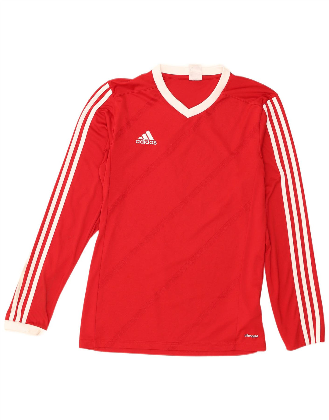 Adidas muška majica Climalite s dugim rukavima srednje crvene boje od poliestera