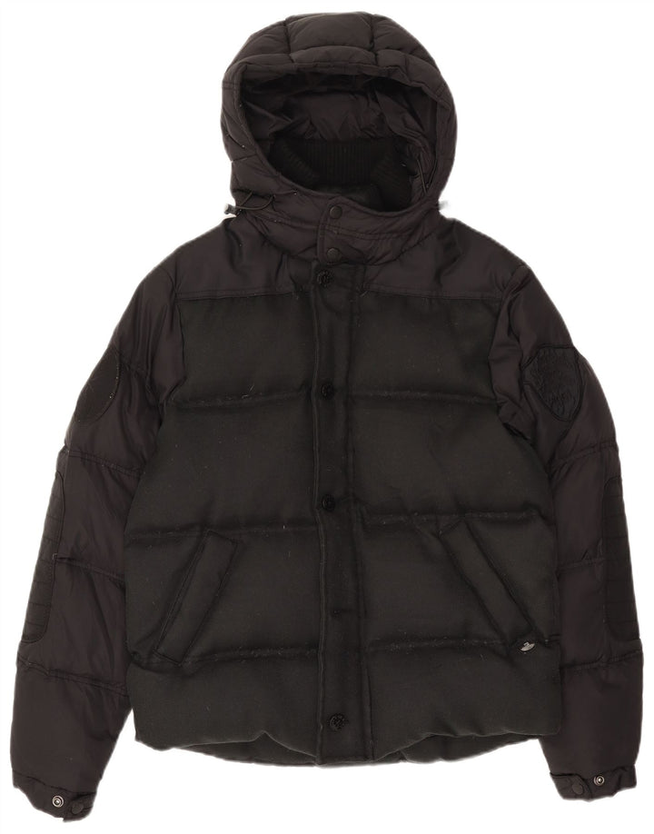 Scotch & Soda muška podstavljena jakna s kapuljačom UK 38 Srednji crni najlon