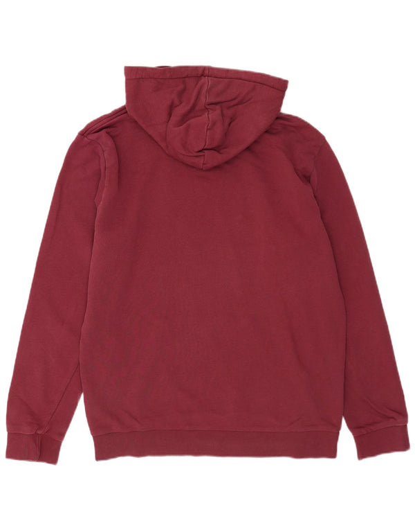 Adidas muška majica s kapuljačom s kapuljačom, srednji bordo pamuk