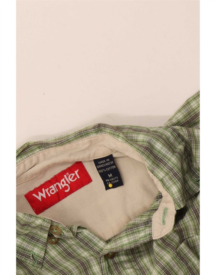 Wrangler muška košulja kratkih rukava Srednje zelena karirana pamuk