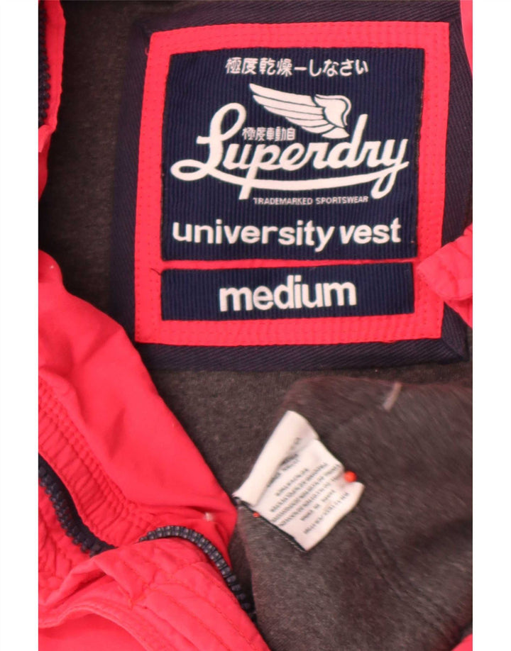 Superdry ženska podstavljena jakna UK 14 srednje crvene pamučne boje
