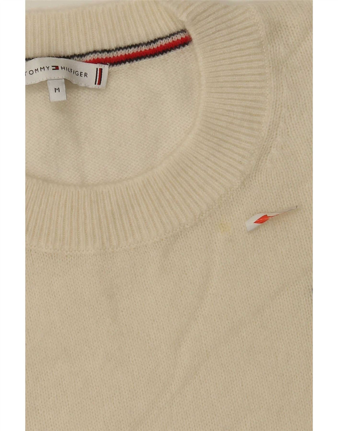 Tommy Hilfiger ženski džemper s okruglim izrezom UK 14 srednje bijele vune