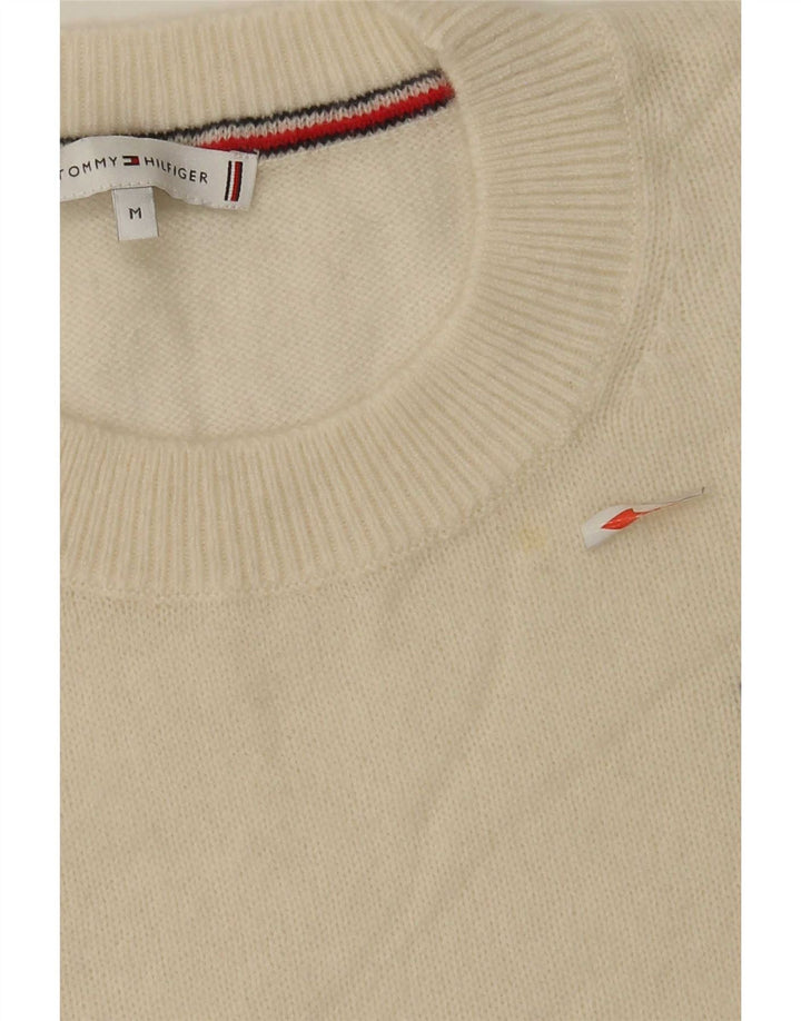 Tommy Hilfiger ženski džemper s okruglim izrezom UK 14 srednje bijele vune