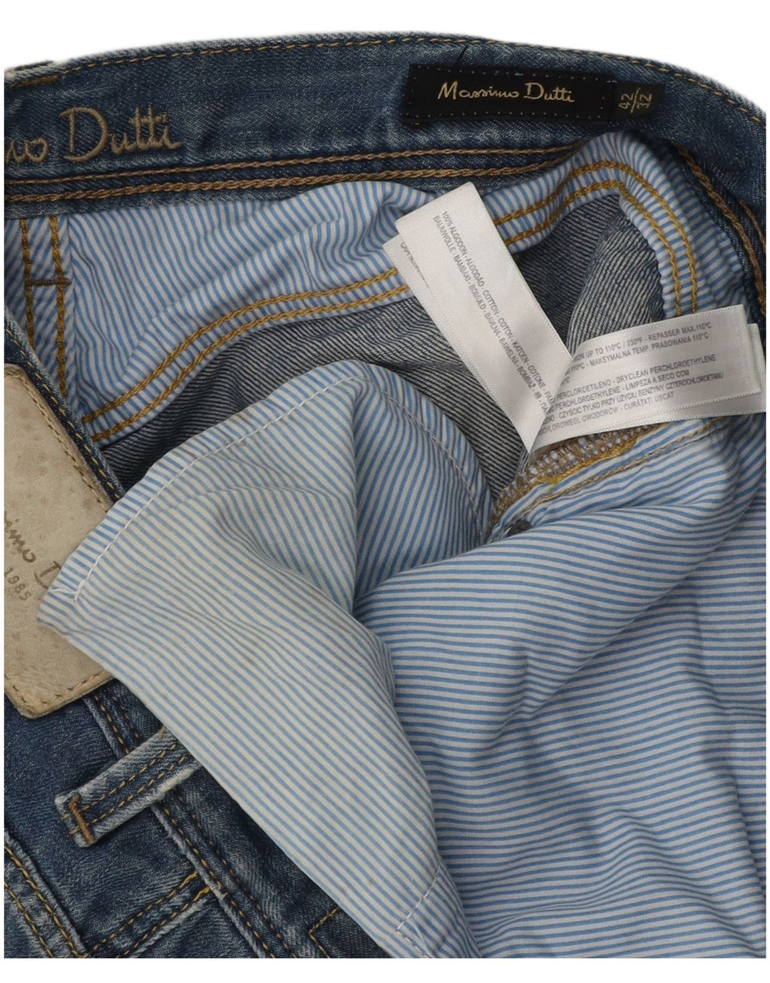 Massimo Dutti muške ravne traperice EU 42 Large W32 L32 Plavi pamuk