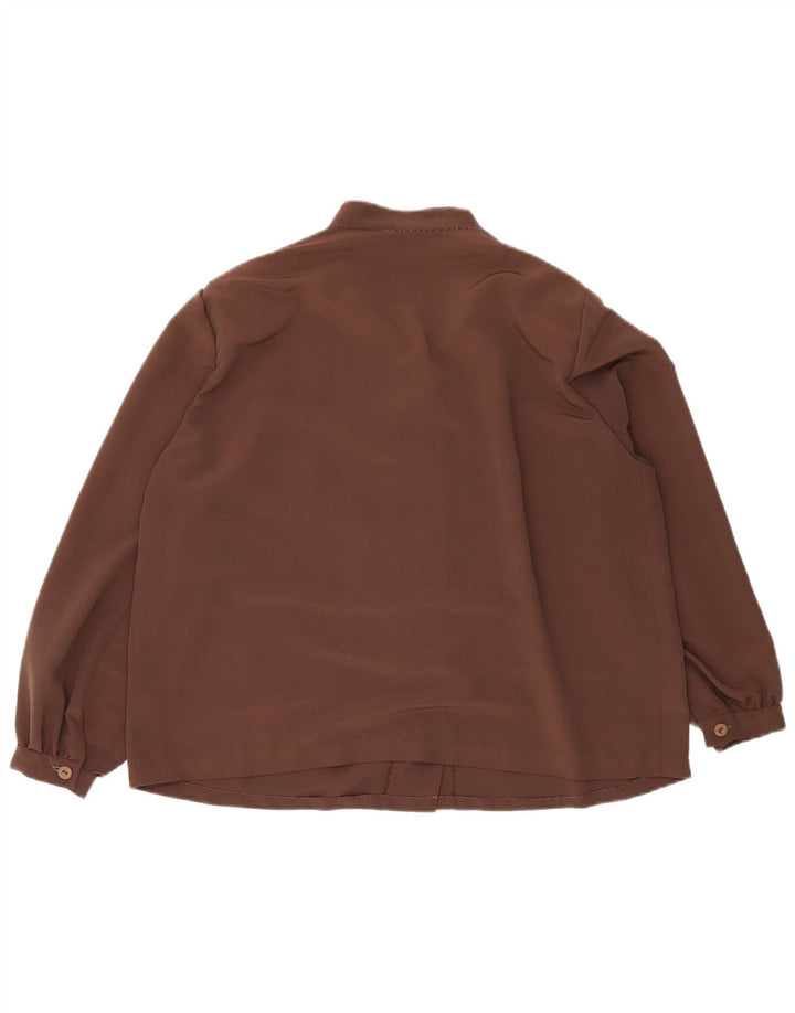 Vintage ženska košulja bluza UK 16 velika smeđa