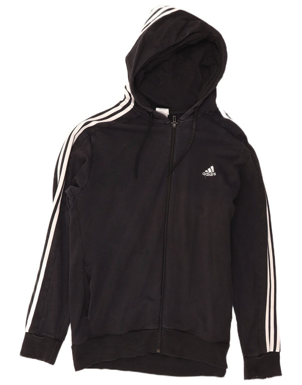 Adidas muški pulover s kapuljačom s patentnim zatvaračem XL, crni pamuk