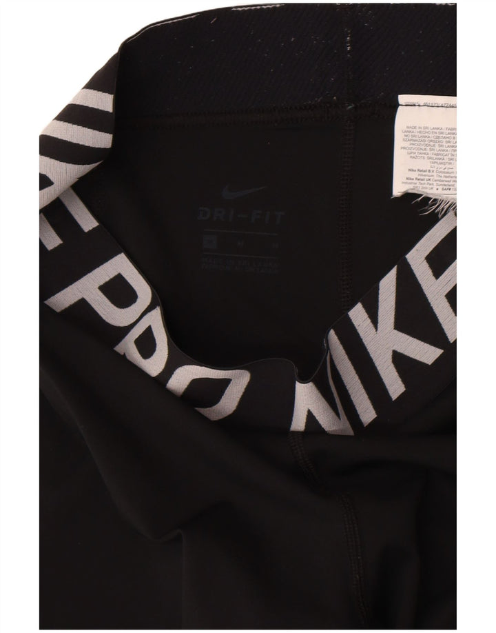 Nike Ženske Dri Fit Graphic Leggings UK 14 srednje crne