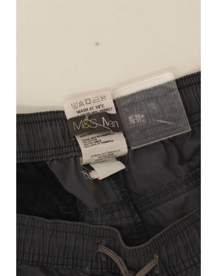 Marks & Spencer muške ravne hlače W38 L31 sivi pamuk