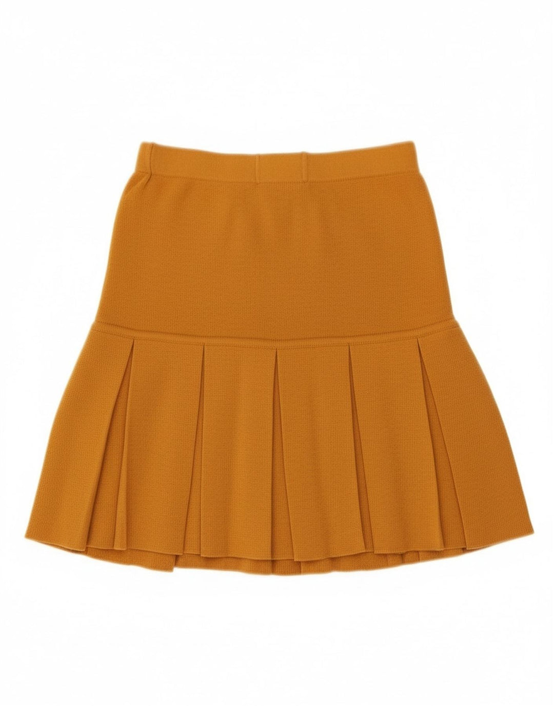 BELFE & BELFE Womens Pleated Mini Skirt IT 42 Medium W25  Yellow Wool