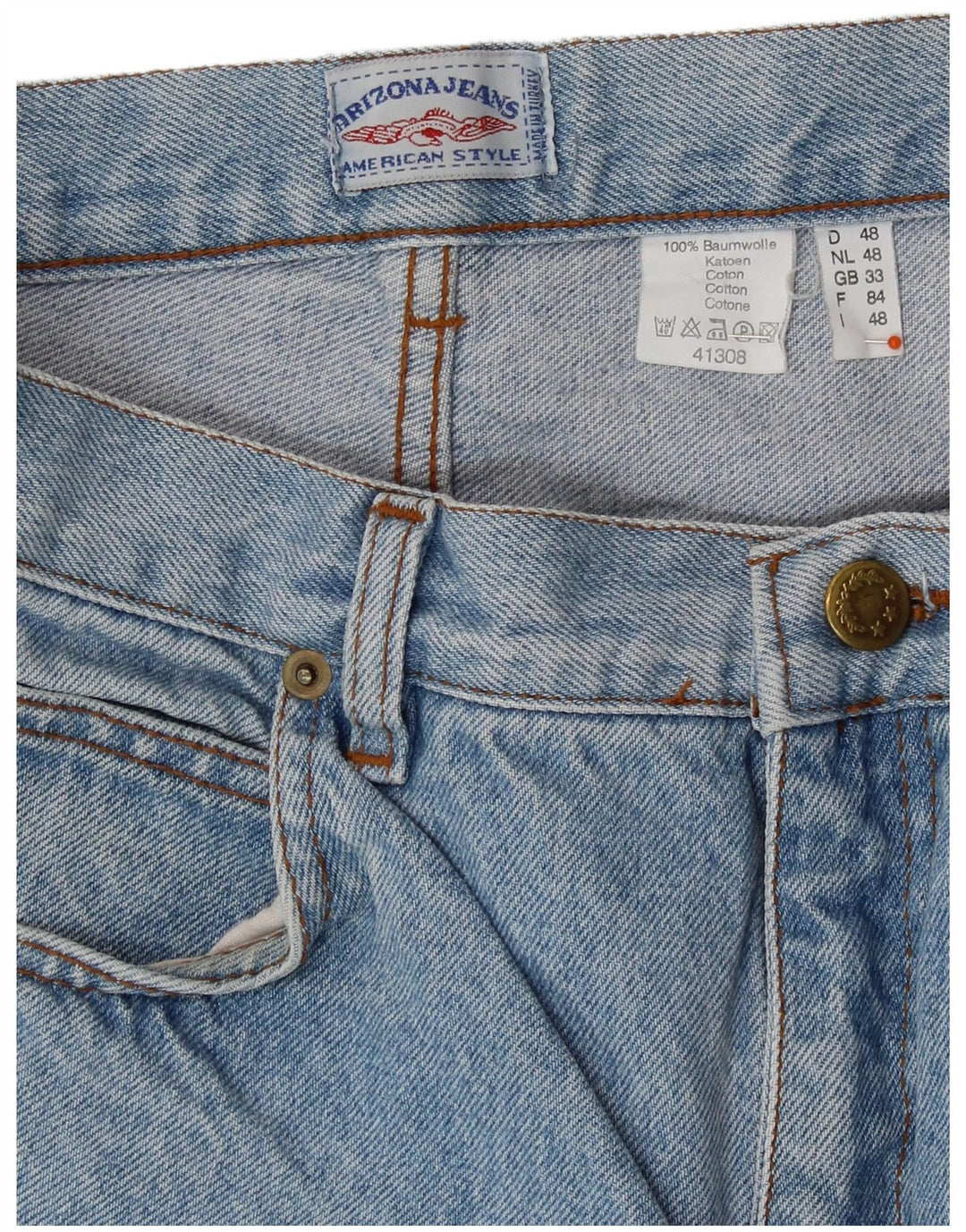 ARIZONA Ženske traper kratke hlače visokog struka W33 veliki plavi pamuk