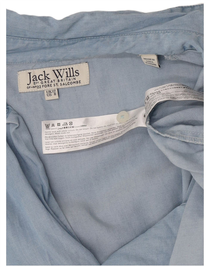 Jack Wills Ženska prevelika majica s 3/4 rukavima UK 12 Srednje plava