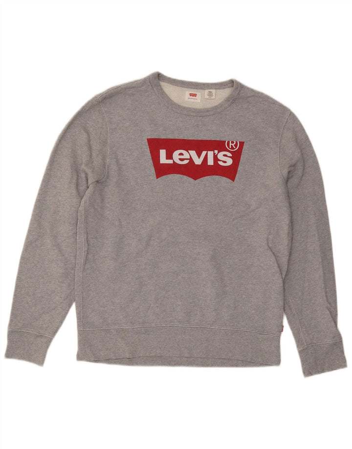 Levi's muška majica s grafičkim motivima, mali sivi pamuk