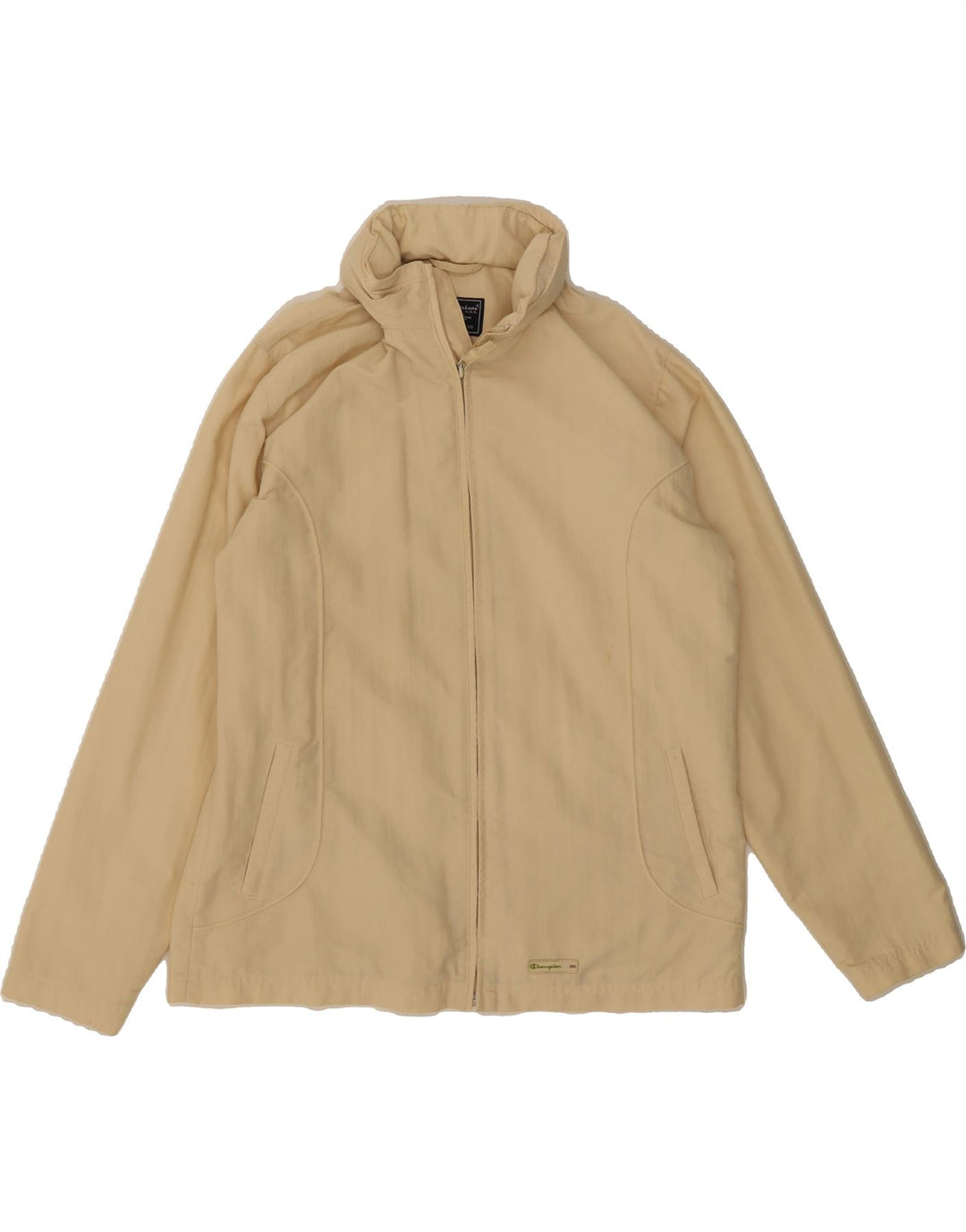 CHAMPION Mens Tracksuit Top Jacket Large Beige Polyester Vintage Champion and Second-Hand Champion from Messina Hembry 