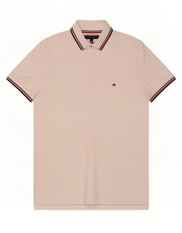 Tommy Hilfiger muška pripijena polo majica velikih pamučnih bijelih pruga