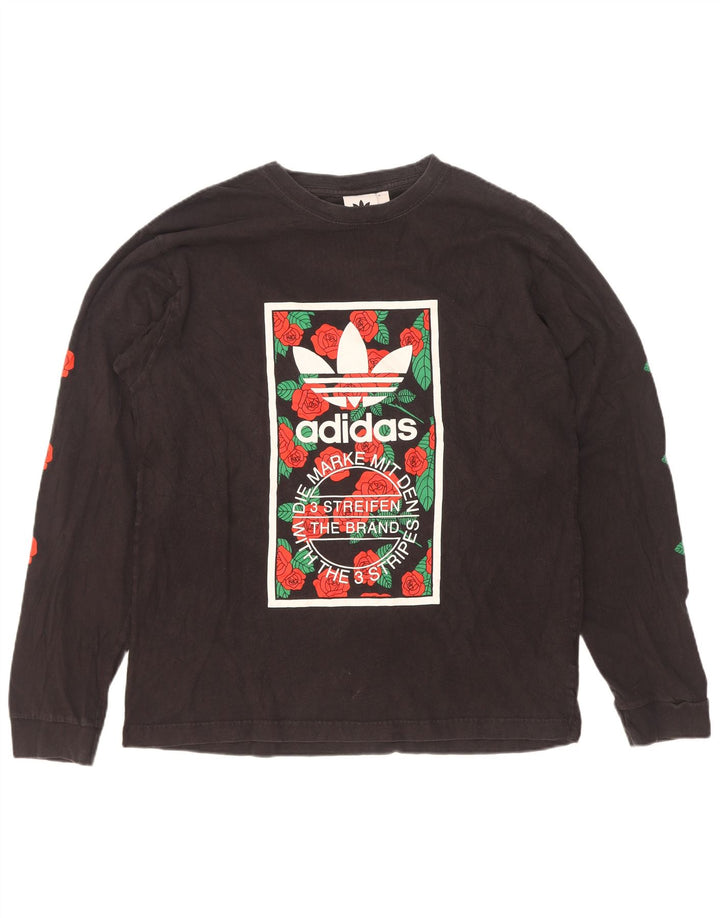 Adidas muška majica dugih rukava s grafikama, veliki crni pamuk
