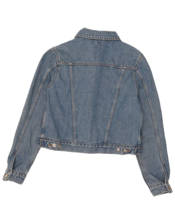 Topshop ženska crop traper jakna UK 10 Small Blue Cotton