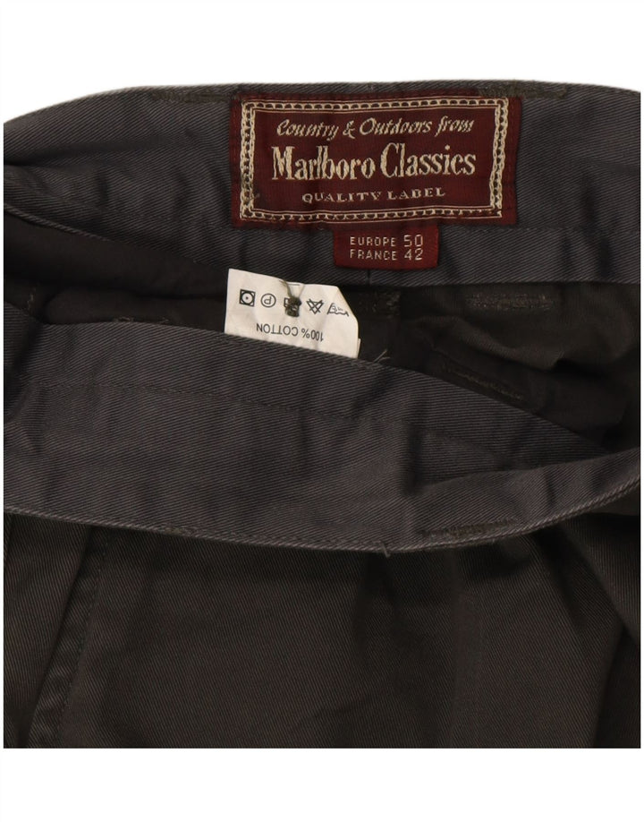 MARLBORO CLASSICS Muške chino hlače s klinovima EU 50 Large W34 L34 Kaki