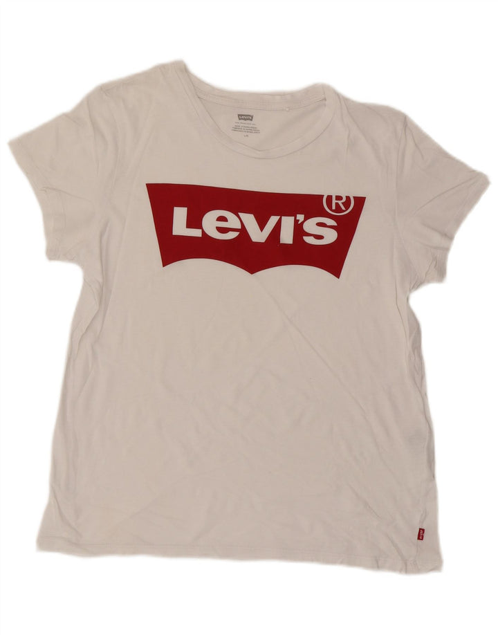 LEVI'S ženska majica kratkih rukava s grafičkim motivima UK 16 velika bijela