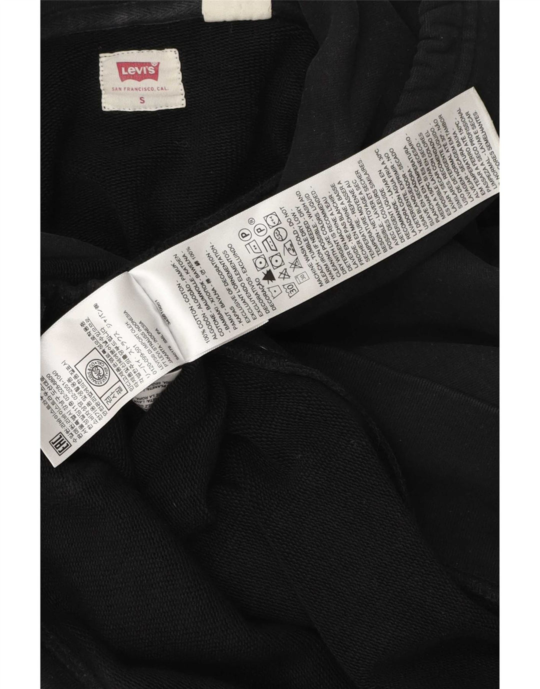 Levi's muška majica s kapuljačom Mala crna pamučna majica
