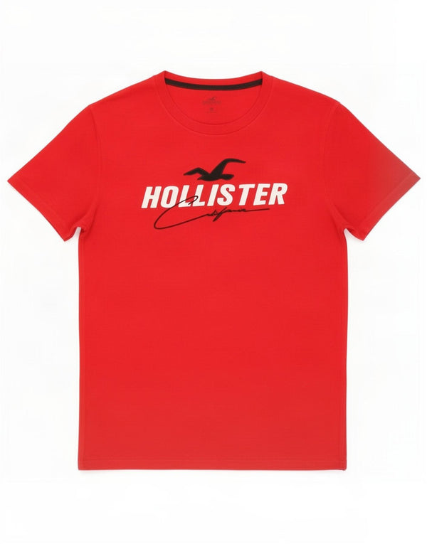 Hollister muška majica kratkih rukava srednje veličine, crveni pamuk