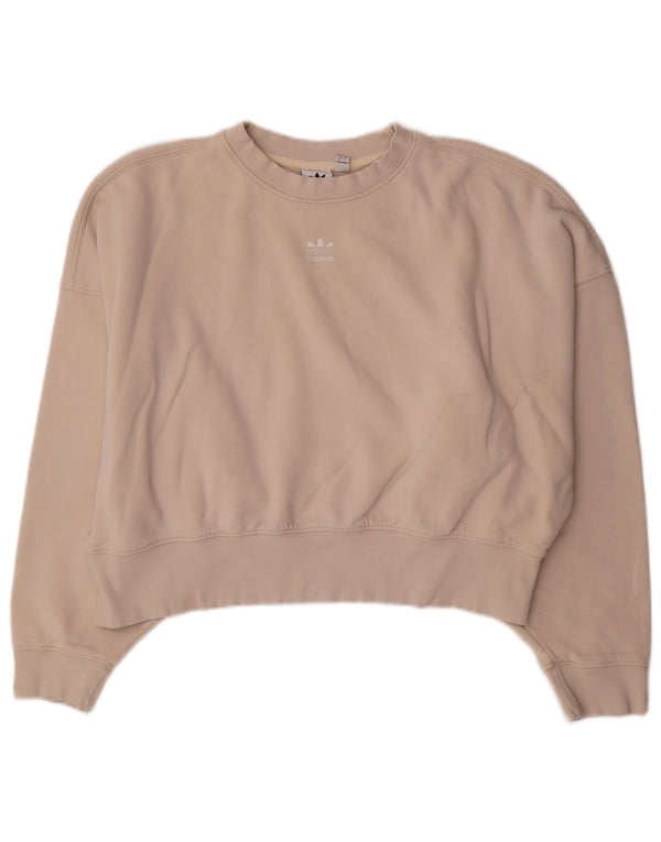 Adidas ženska majica prekomjerne veličine UK 10 Small Beige Cotton