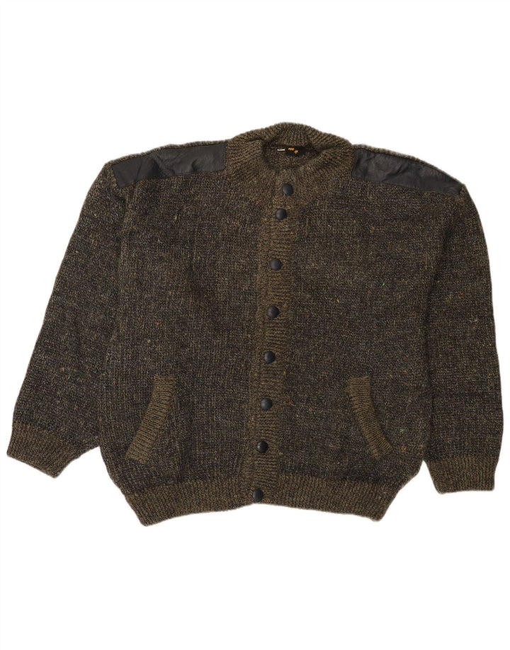 VINTAGE muški pulover slobodnog kroja IT 50 srednje boje kaki s pjegama