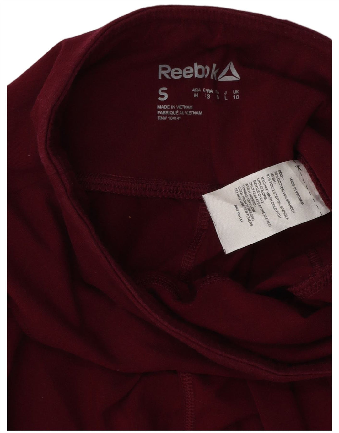 REEBOK Ženske kratke tajice UK 10 Male bordo pamučne