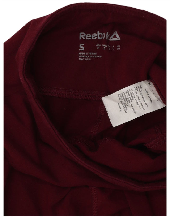 REEBOK Ženske kratke tajice UK 10 Male bordo pamučne