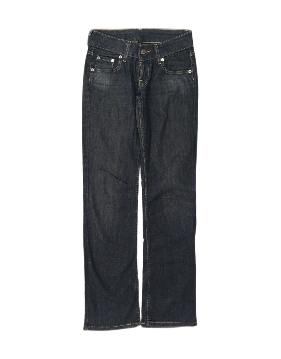 Levi's ženske ravne traperice W26 L32 tamnoplavi pamuk