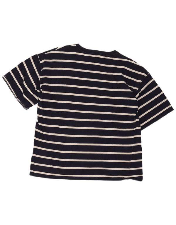 Zara ženska majica kratkih rukava UK 18 XL tamnoplavi pamuk na pruge