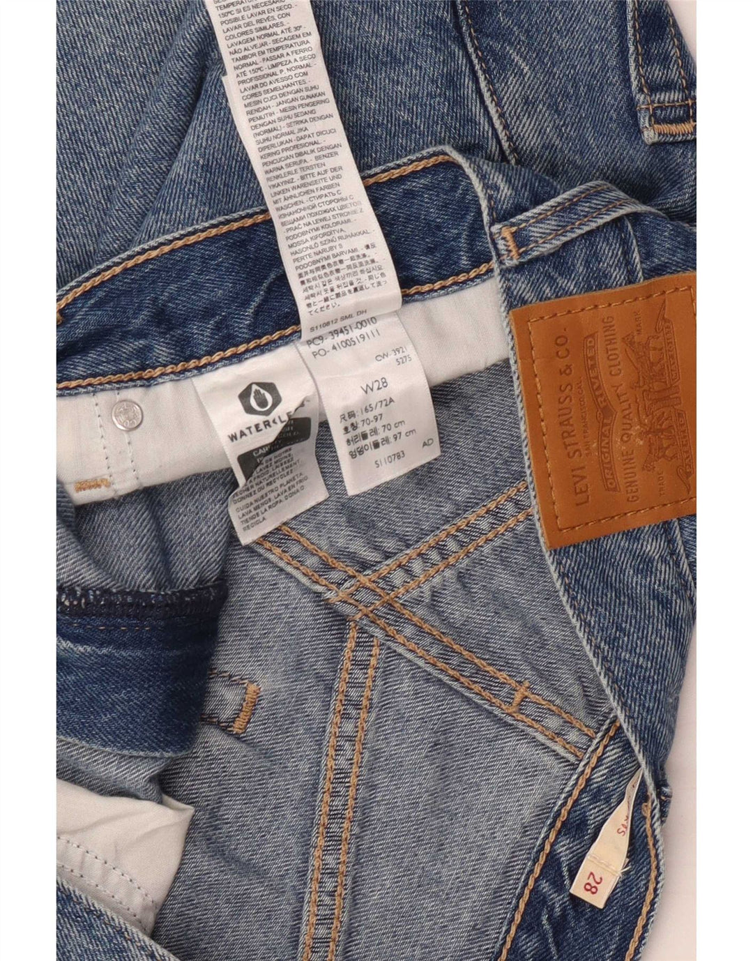 Levi's ženske traper kratke hlače W28 srednje plavi pamuk