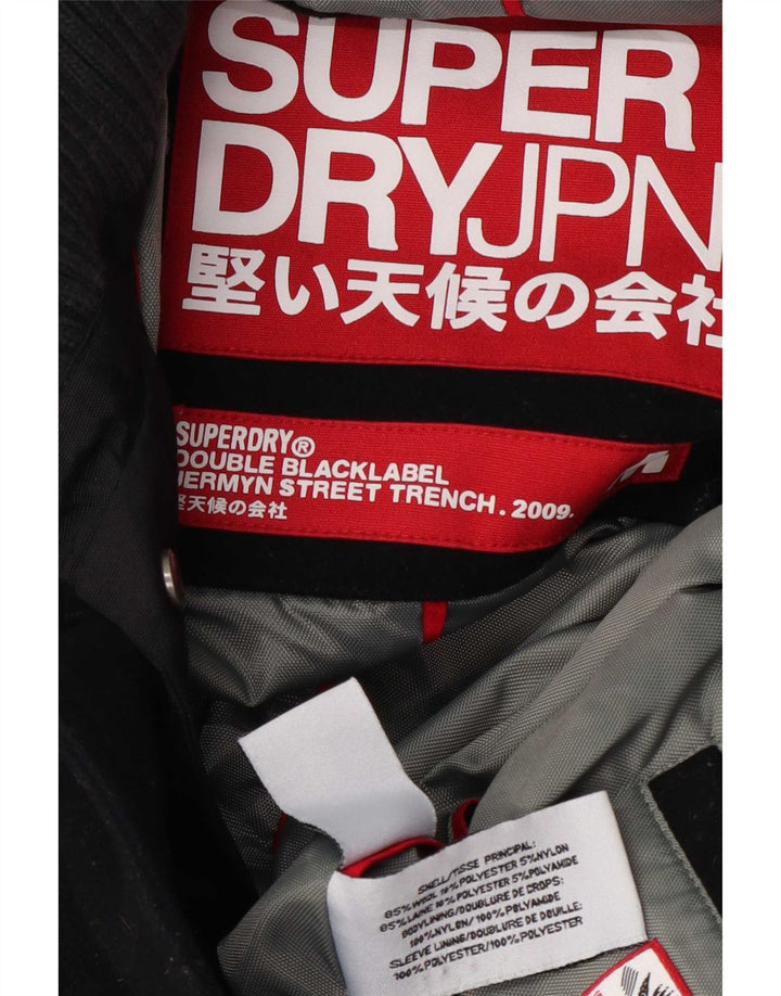 Superdry ženski vojni kaput UK 12 srednje tamnoplava vuna