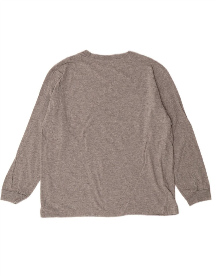 L.L.BEAN Boys Top Long Sleeve 14-15 Years Large  Grey Cotton