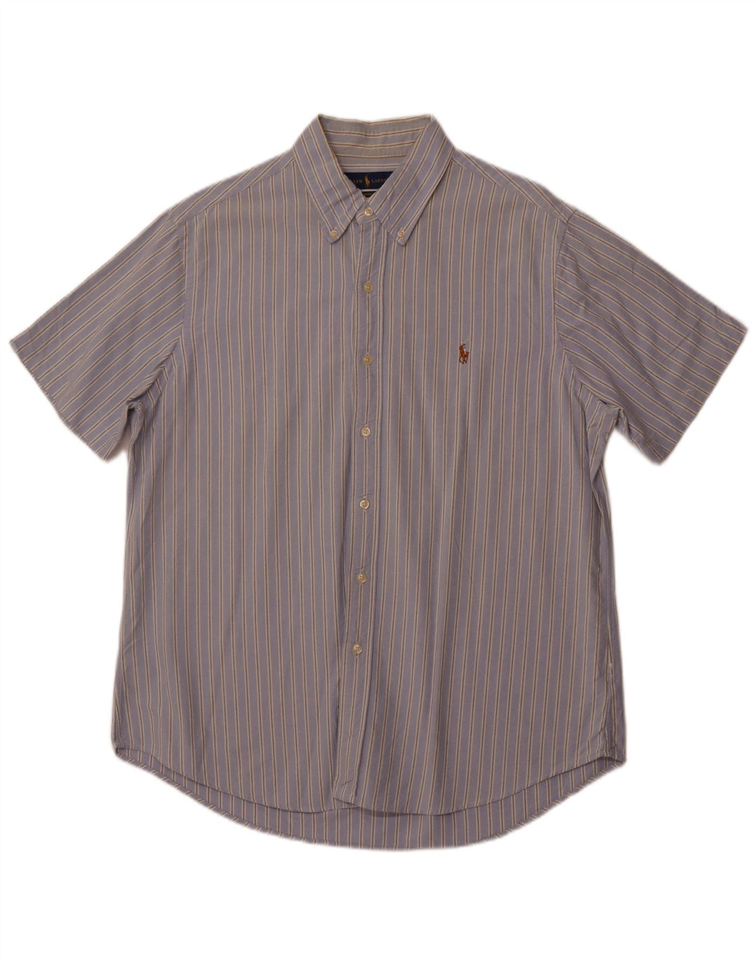 POLO RALPH LAUREN Muška klasična košulja kratkih rukava na velike plave pruge