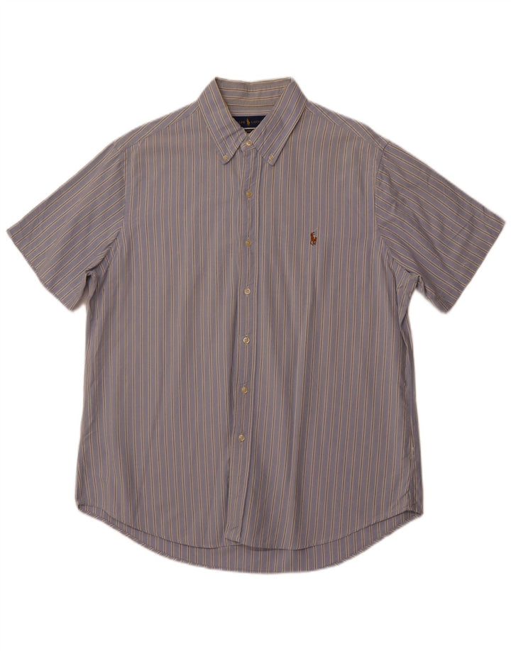 POLO RALPH LAUREN Muška klasična košulja kratkih rukava na velike plave pruge