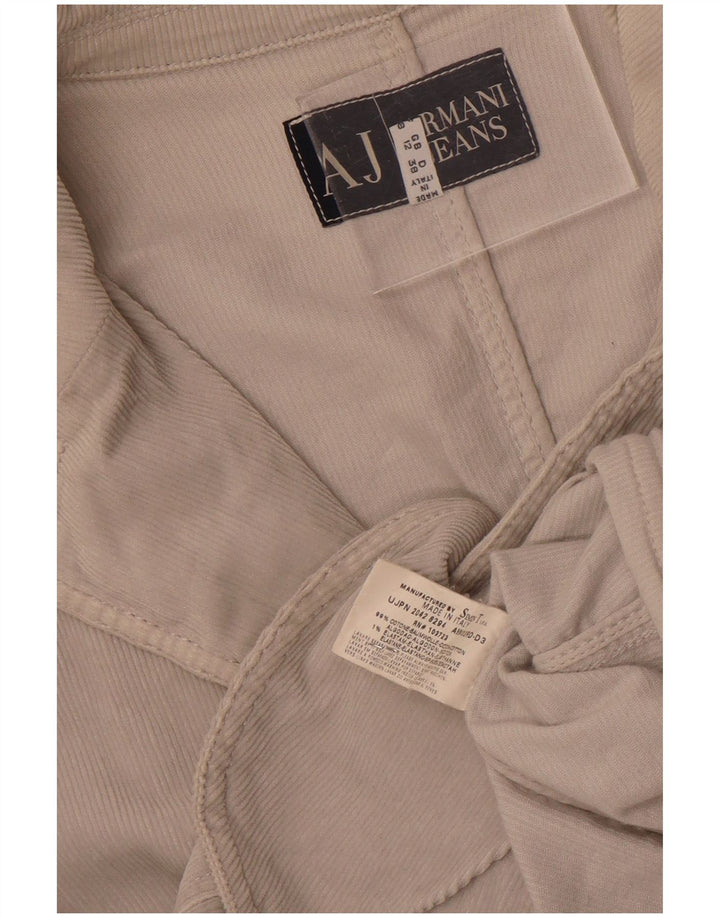 Armani Jeans Ženska jakna od samta s 3 gumba UK 12 srednje siva