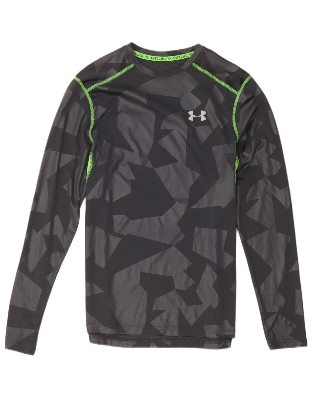 Muška majica Under Armour Heat Gear s dugim rukavima, mali sivi geometrijski poliester