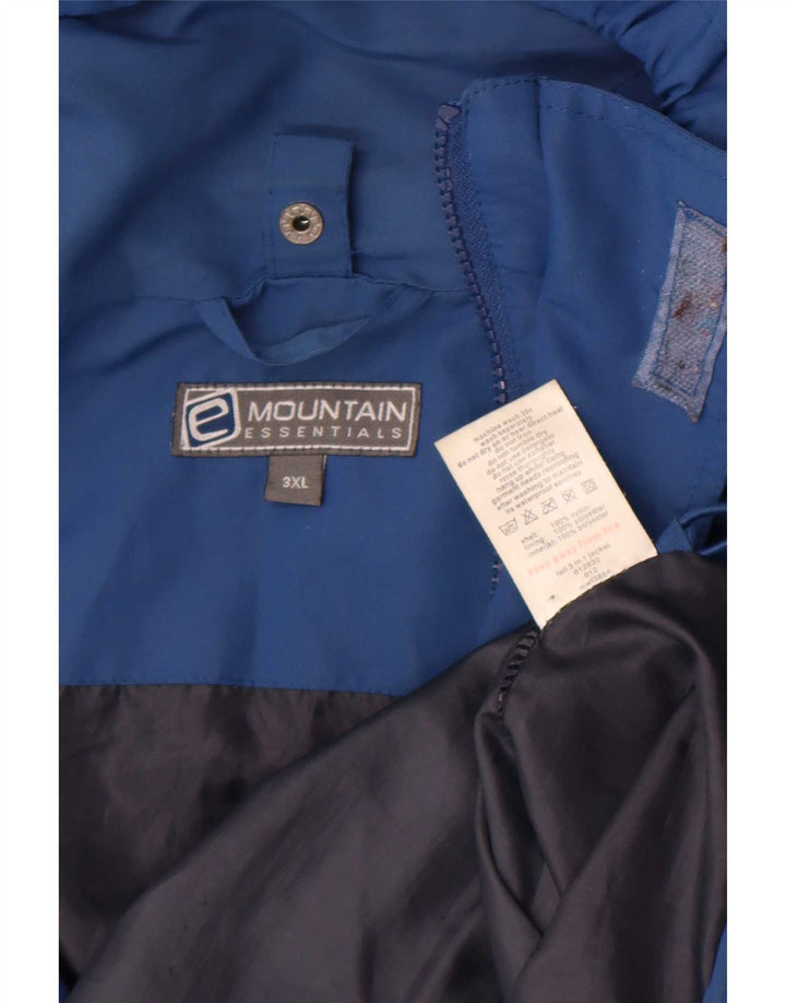 Mountain Essentials muška kišna jakna s kapuljačom UK 46 3XL plavi najlon