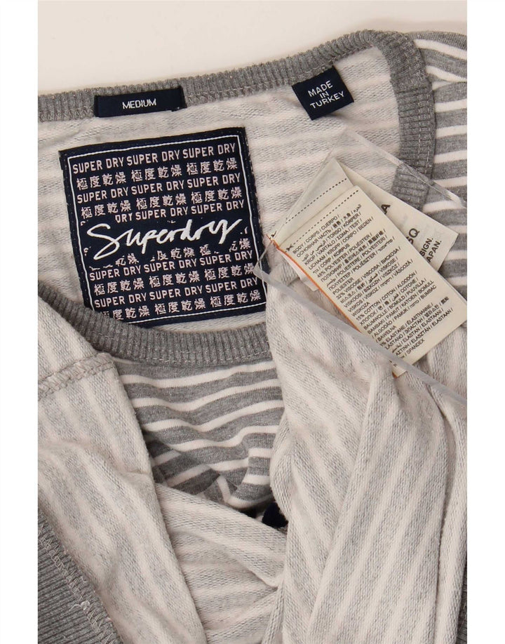 Superdry ženski džemper s grafičkim motivima UK 14 srednje sive pruge