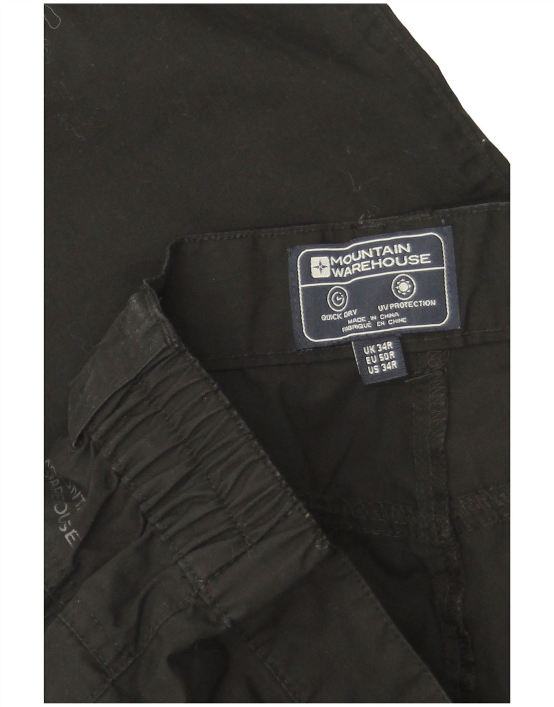 Mountain Warehouse muške ravne kargo hlače W34 L31 crni poliester